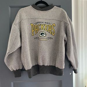 Vintage Green Bay Packers gray oversized crewneck sweatshirt